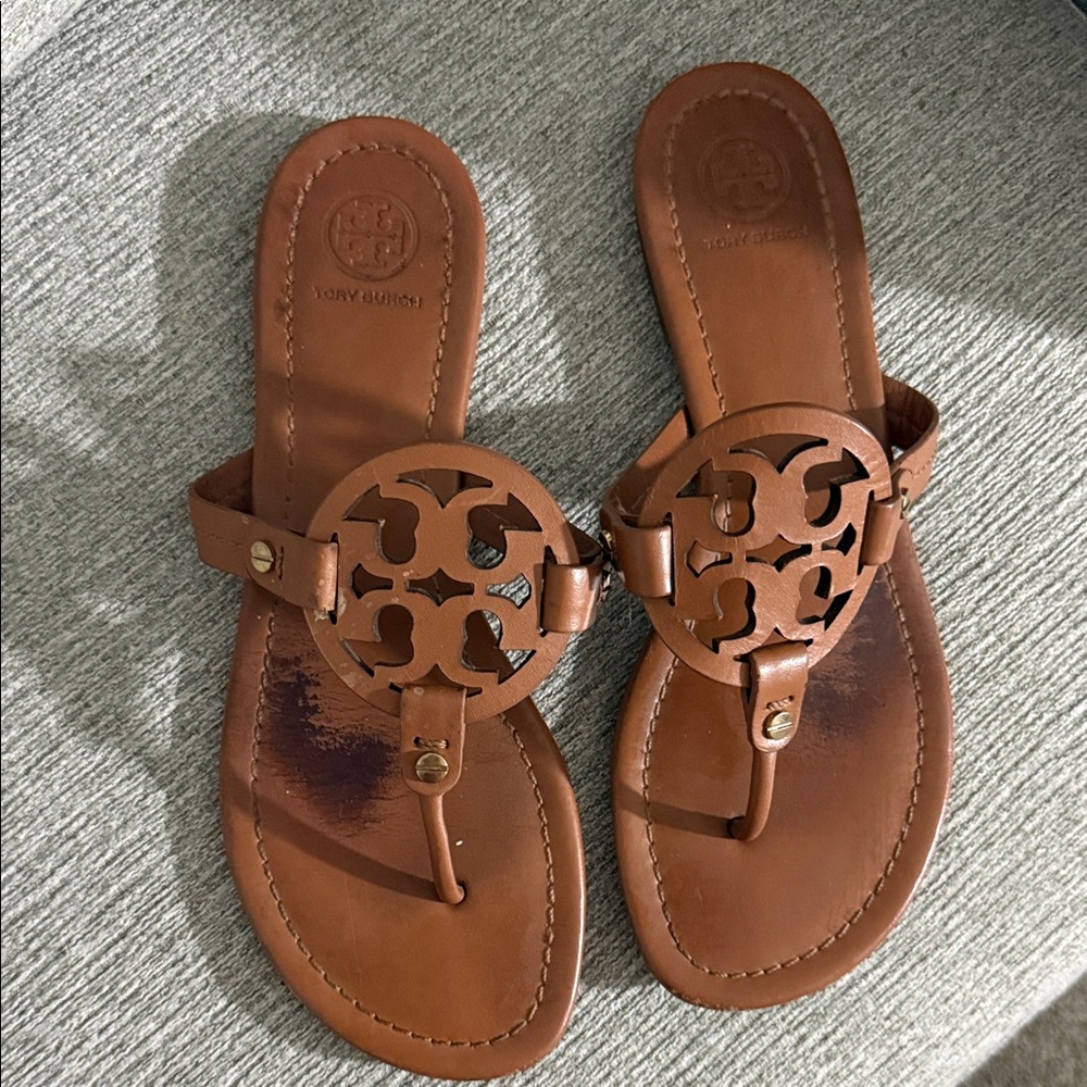 Tory Burch Tan Leather Sandals
